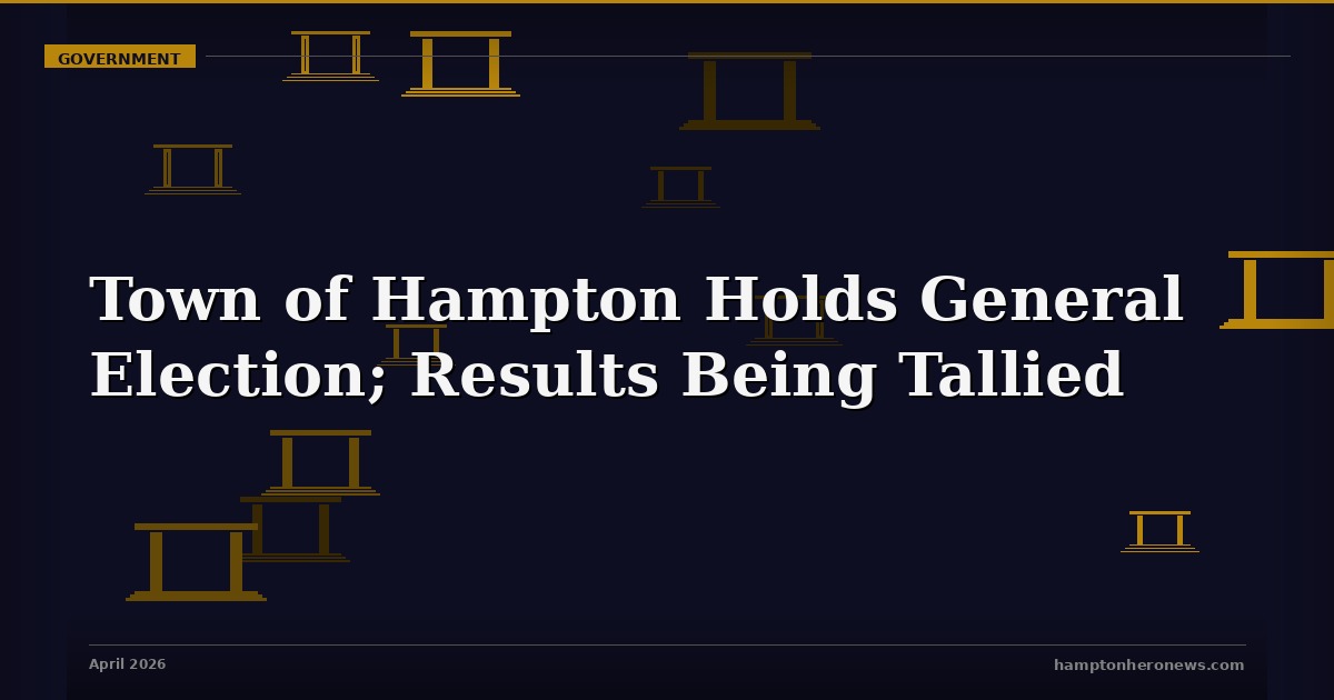 Town of Hampton General Election Results: Robert Brown Re-elected Mayor — Government